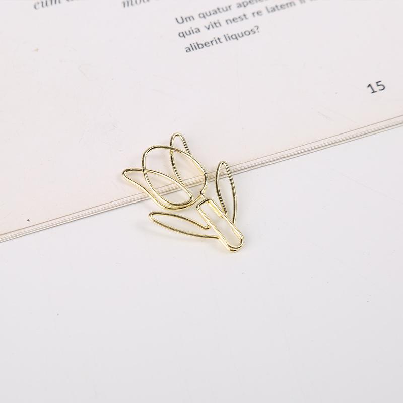 

Tulip Shaped Colored Paper Clips - Gold Cartoon Metal Pins with Free Shipping Tulip Shaped Paper Clip маджента