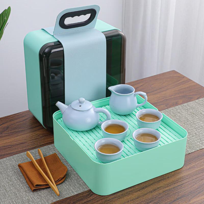 Ru Kiln Ceramic Portable Gongfu Tea Set
