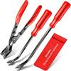 3 Pcs Auto Clip Pliers Set And Fastener Remover,Car Trim Rivet Removal Pry Tool Repair Kit With Storage Bag For Automotive Door Panel,Upholstery