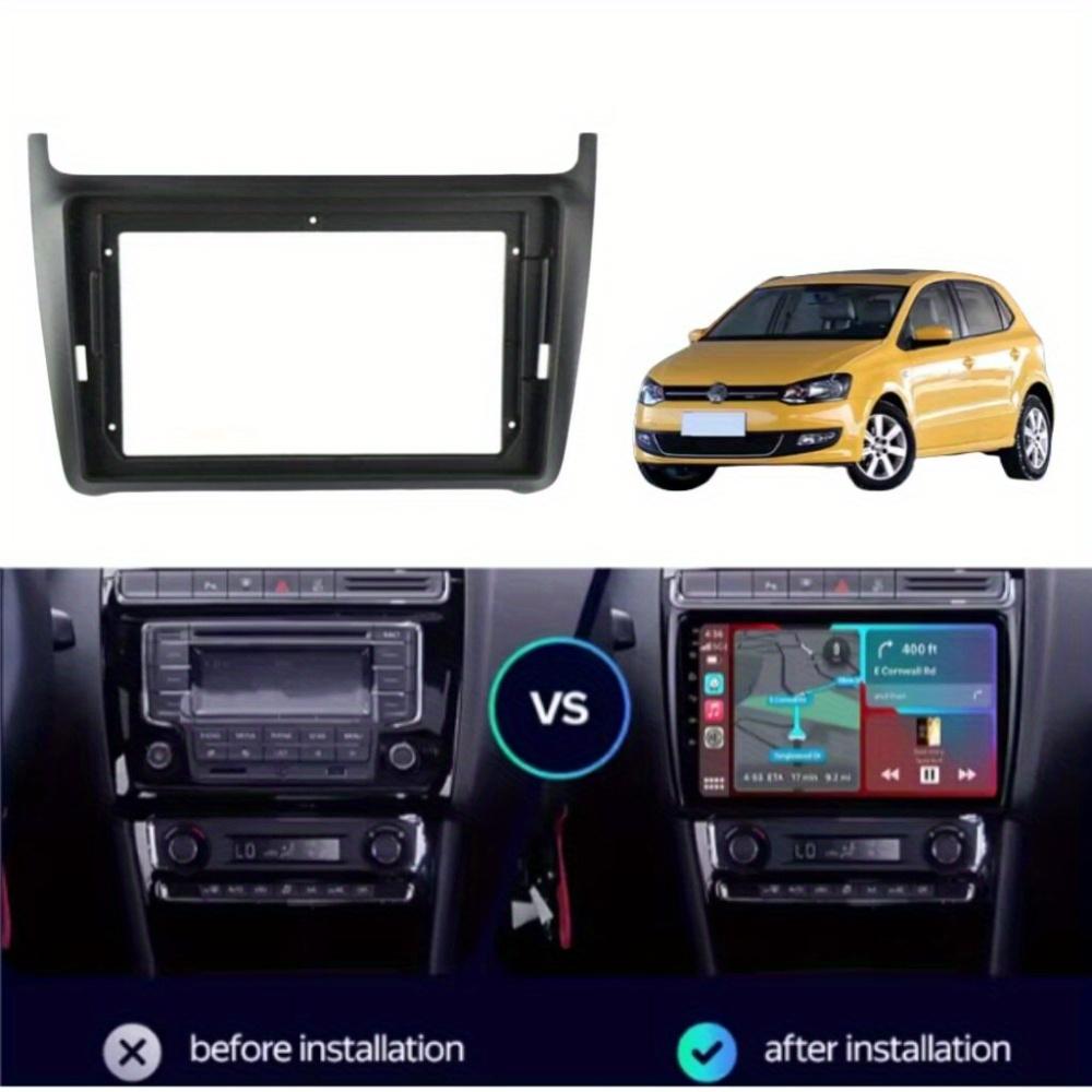 2 DIN 9 Zoll Autoradio Audioblende Rahmen Für Volkswagen VW Polo 2011-2016 DVD Panel Blendenrahmen Einbau Zierleisten-Kit