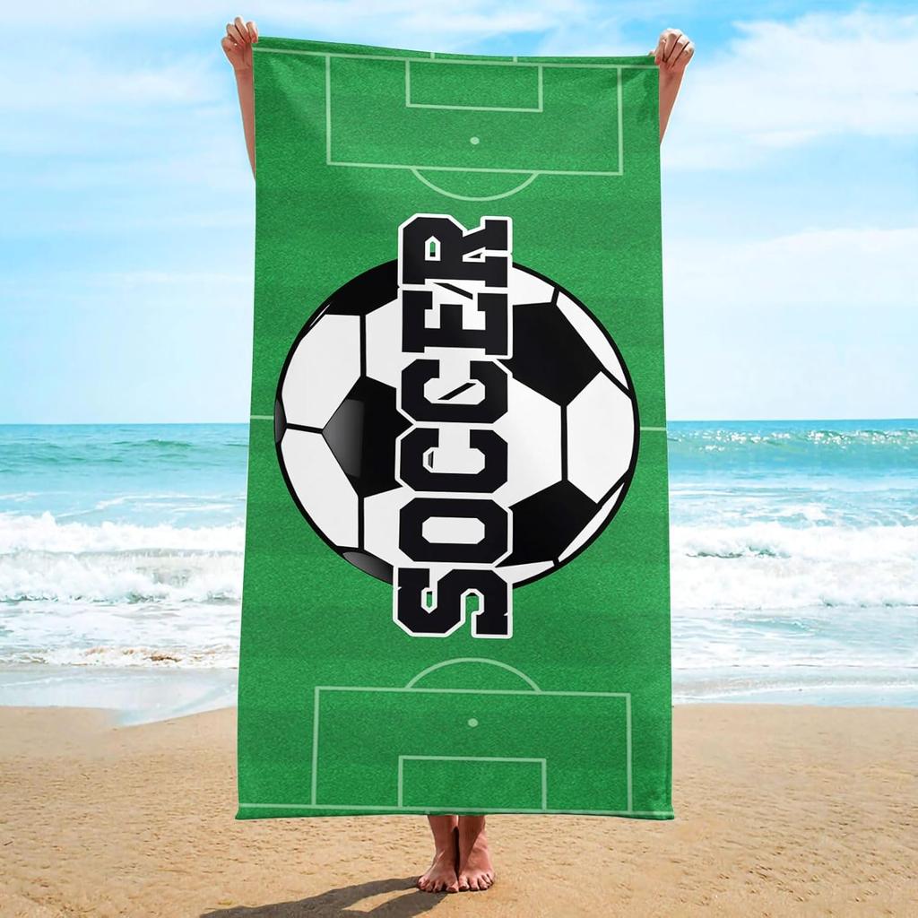 Basketball Print Beach Towel Sport Themed Quick Dry Sand Free Absorbent Lightweight Towel for Boy Teen Men Beach Pool Gym Travel