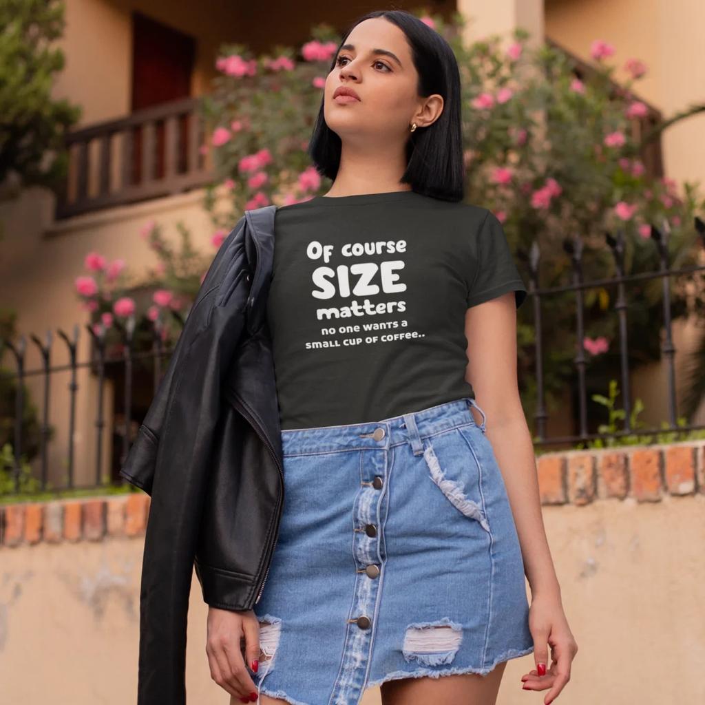 Humor-Text Kaffee-Liebhaber Rundhals Klassischer Schnitt T-Shirt für Damen
