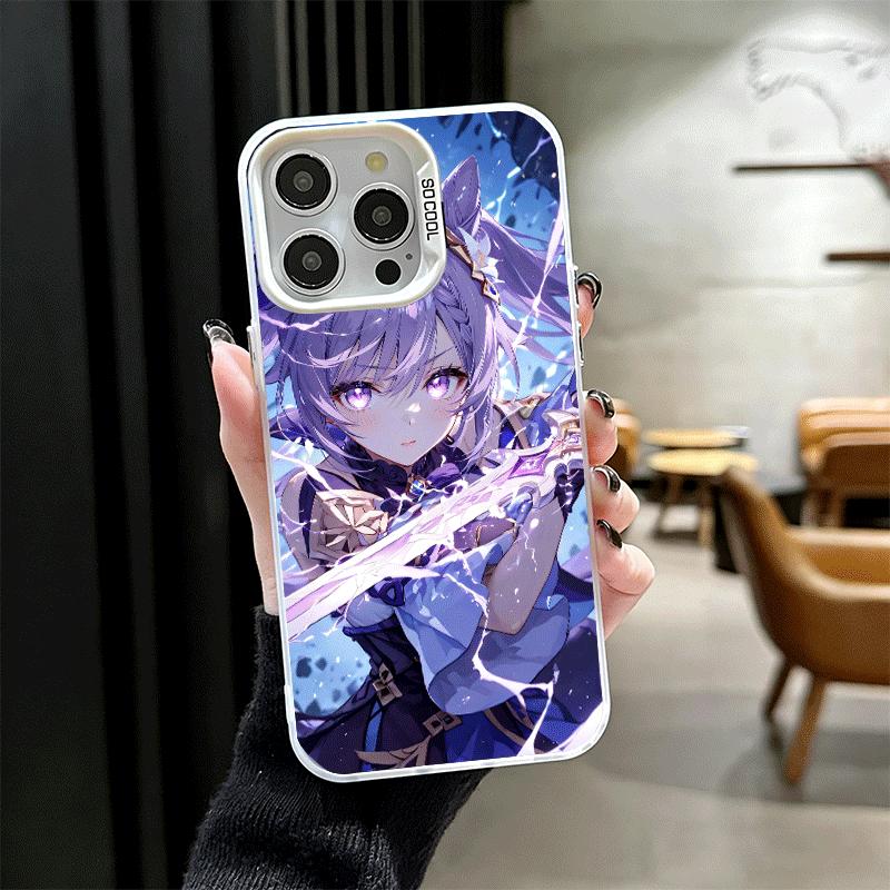 Genshin Impact Keqing Shockproof Phone Case for iPhone 17 Air 16 16E 15 Pro Max 14 Plus 13 Mini 12 Back Cover Anti Fall Fundas