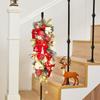 Beleuchteter Weihnachts-Treppen-Girlande Künstlicher Kranz, Dekoration, Treppenhaus für Party