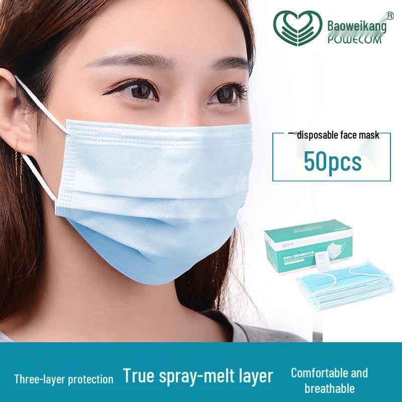 BaoWeiKang DM95 Breathable Disposable 3-Layer Summer Face Mask, Anti-Pollen & Anti-Dust BaoWeiKang DM95