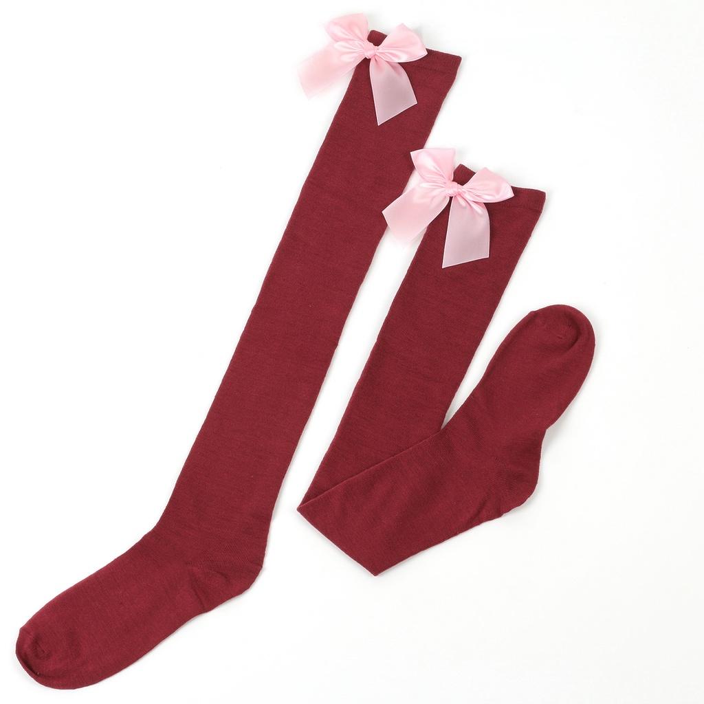 Japanese Style Over-the-knee Bow Socks Sexy High Tube Socks For College Fashion Friction-resistant Polyester Fiber