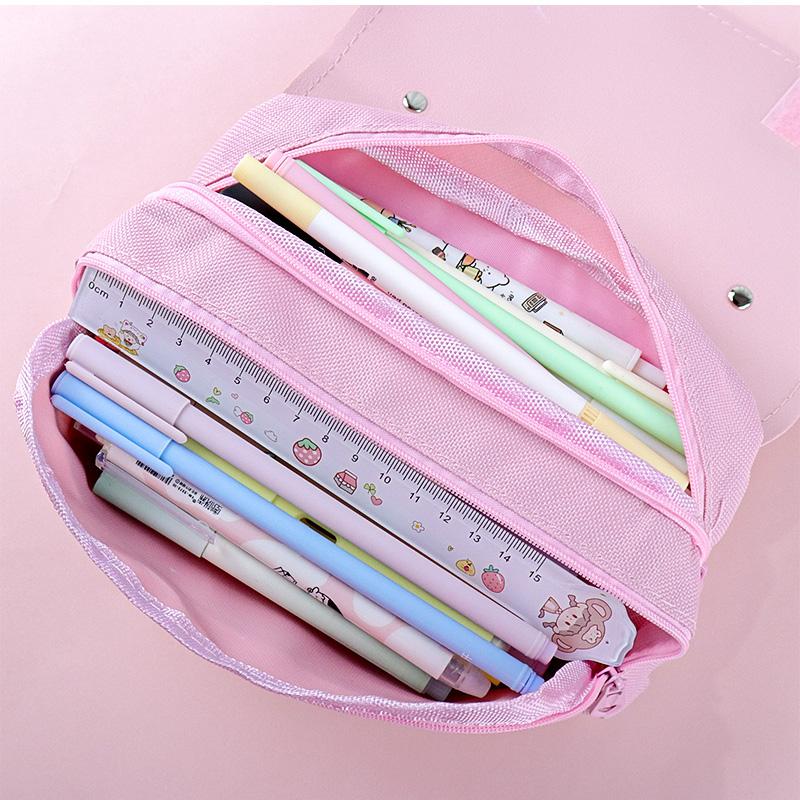 3D Kawaii Pencil Case Girls Decompression Pen Pouch Adorable Waterproof School Supplies Aesthetic Organizer Box Korean Stationery