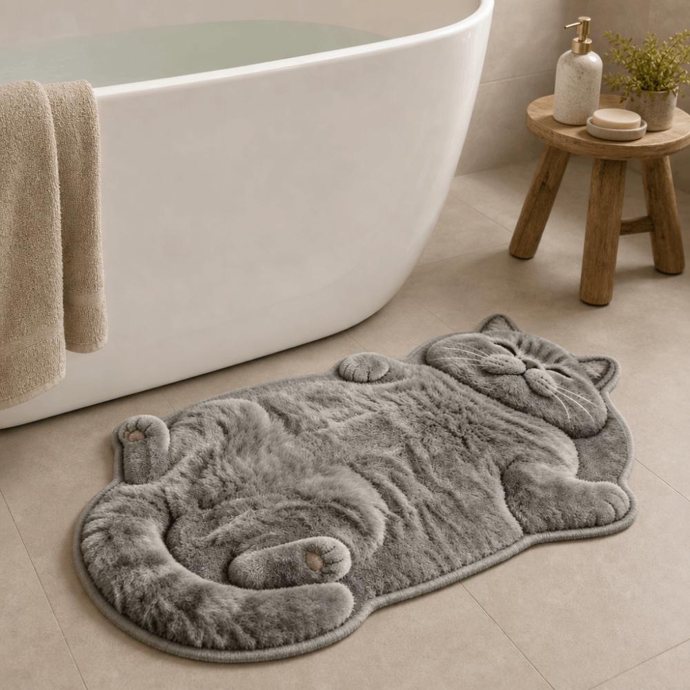 Rutschfeste katzenförmige Teppichboden Einfach zu reinigen Cartoon-Teppich Hohe Qualität Heimdeko-Teppich Schlafzimmer
