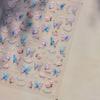 Gradient White Pink Butterfly Flower Shiny Stars Chic Spring Petal 5D Soft Adhesive Nail Art Stickers Decorations Manicure Decal