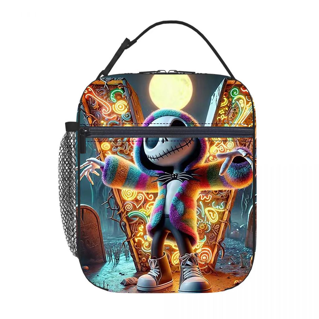 Christmas Horror Night Oxford Cloth Children's Lunch Bag Boy Girl Alphabet Cartoon Portable Insulation Handbag