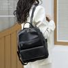 Commuter Backpack Large Capacity Women's Soft Leather Backpack