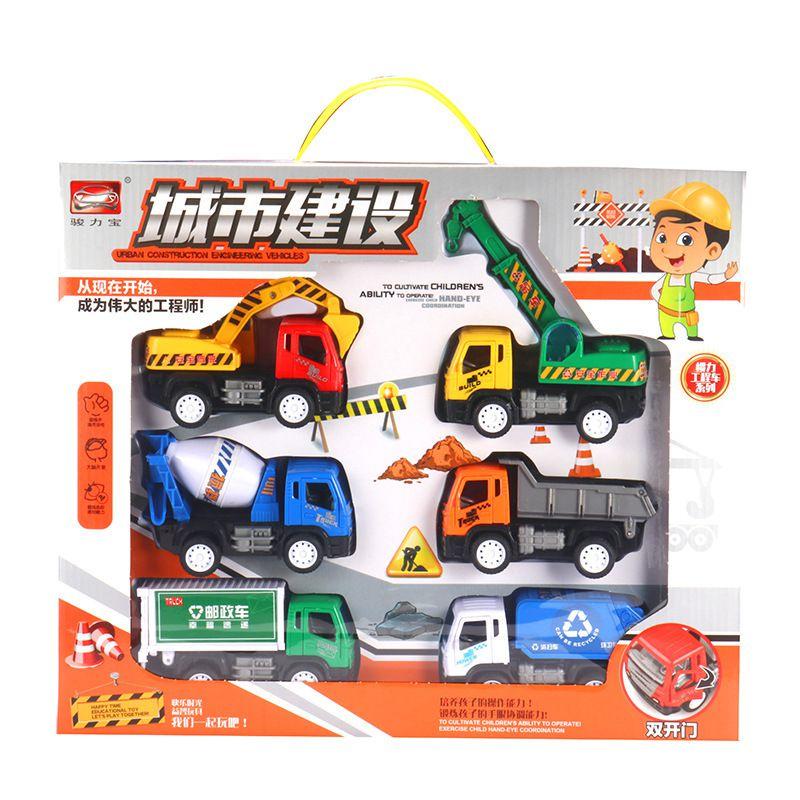 Toy Cars Truck Helicopter City Engineering Set With Safe Non-toxic Plastic For Kids