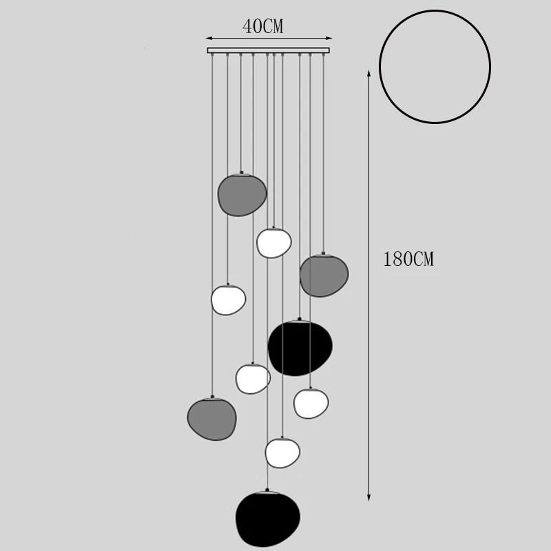 Nordic luxury staircase pendant light modern ceiling light home decoration dining room chandelier living room lighting fixtures