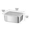 6-piece Set of Fresh-keeping Fruit Box with Sealed Lid Refrigerator Food Preservation Box Stainless Steel Preservation Box