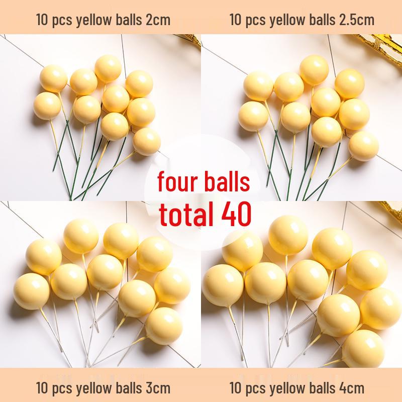 Valentine's Day & Birthday Cake Topper: Gold, Silver, and Colorful Transparent Wishing Balls Decoration