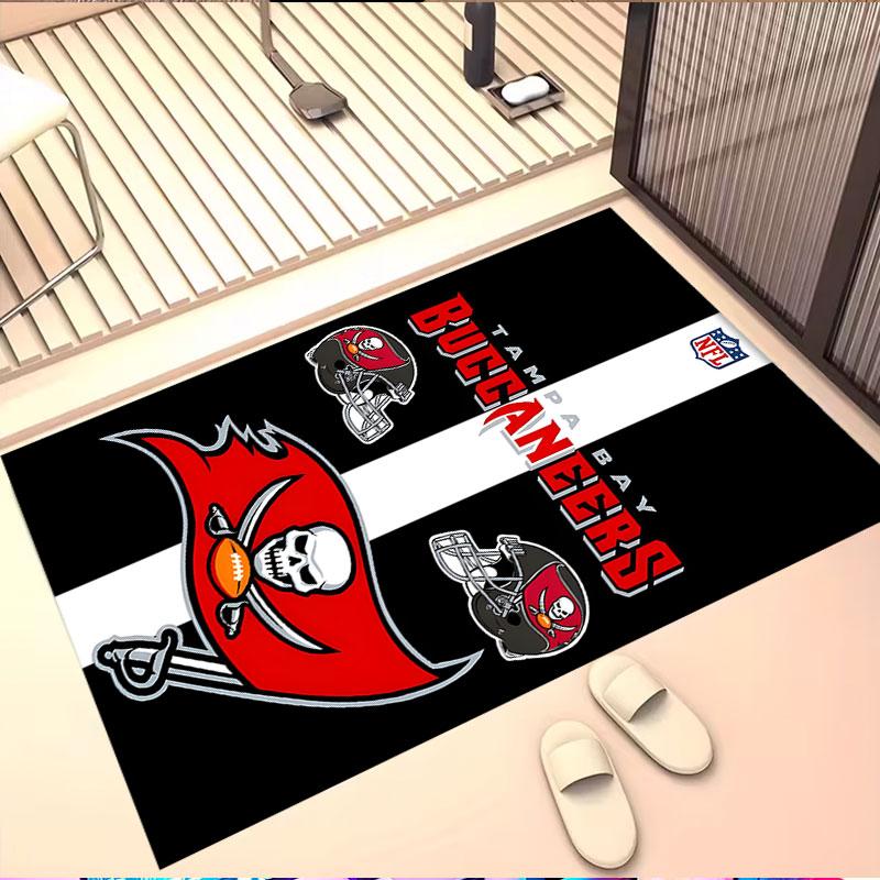 Tampa Bay Buccaneers Print Rug, Washable Floor Carpet, For Entryway Dorm Laundry Room Office Study, Home Decor Birthday Christmas Gift