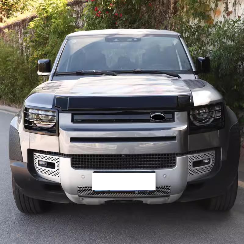 For Land Rover Defender 110 2020-2024 Stainless Steel Car Headlight Lampshade Protection Net Cover Accessories Car Modification