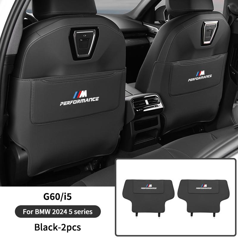 2025 Horká podložka na zadní stranu autosedačky proti kopání Kožený chránič Kryt pro BMW řady 5 F10 G30 G38 G60 X1 U11 Dekorace interiéru auta Ac