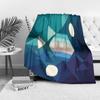 Plush Geometric Galaxy Blanket - Space Print Soft Fleece Throw for Kids Teens Adults Sofa Bed Decoration Gift