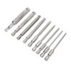 9pcs 75mm Magnetic Screwdriver Bit Set Ball Head 14 Inch Hex Shank Hex Screwdriver Drill Bit Set