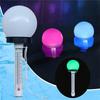 Solarbetriebenes schwimmendes Thermometerlicht Pool Spa Badewanne Wassertemperaturmessgerät mit schwimmkugeldesign für den Außenbereich