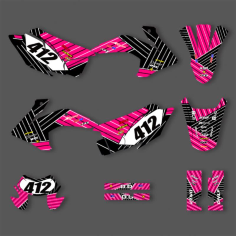 PowerZone Custom Graphics Backgrounds Decals Stickers Kits For HONDA CRF230 2015-2020 CRF150F 2015-2020 Motocycle Name Number 03