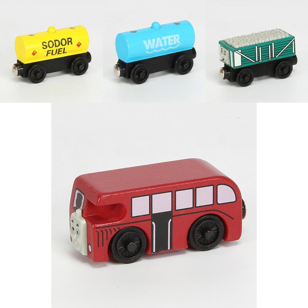 Colorful Wooden Magnetic Train Set For Kids With Interactive Push-pull Features