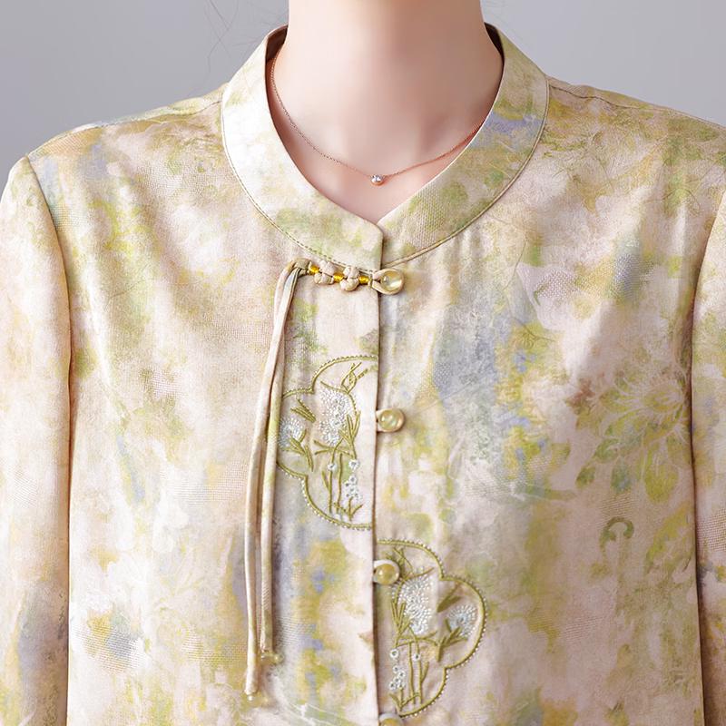 Datang Furen New Chinese Style Summer Blouse for Middle-Aged Women