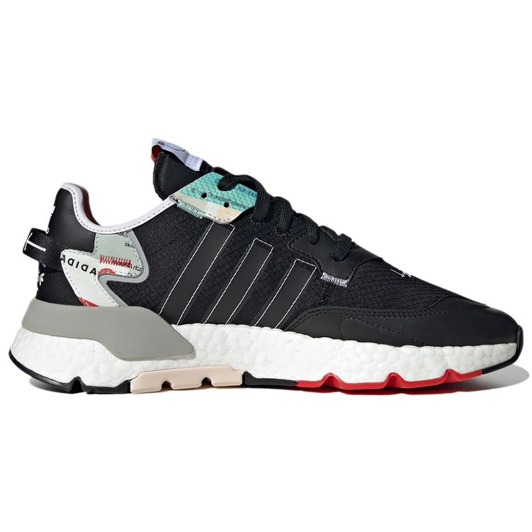 Adidas Originals Nite Jogger Fabric Sports Comfortable Shock Absorption Wear-Resistant Lightweight Low-Top Lifestyle Casual Shoes GW4228