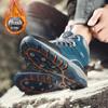 Men's Shoes Winter Anti Slip Snow Boots Outdoor Plush Hiking Shoes High Quality Waterproof Boots Casual Shoes For Men Size 35-46