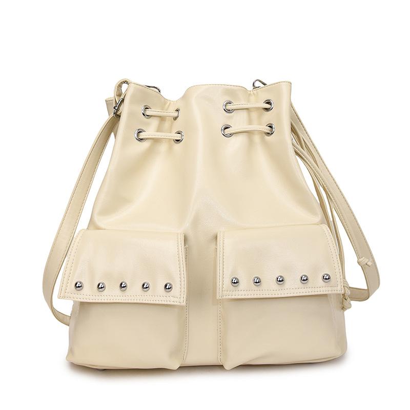 Casual Large-capacity Bucket Bag Fashionable New Portable Drawstring Shoulder Messenger Bag Women's Backpack