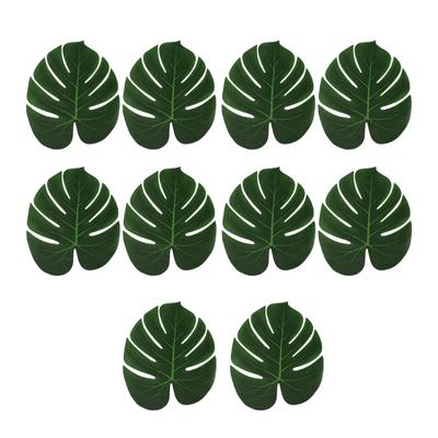 10 Pièces Feuille de Monstera Artificielle pour Décoration de Mariage 30x20cm Grande Feuille de Monstera Réaliste pour Centres de Table de Fête