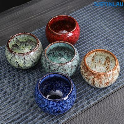Ceramic Bottle and Teacup Set Cute Breakfast Cup Handleless Official Kiln Mug Retro Enamel Coffee Cup Ceramic Mug