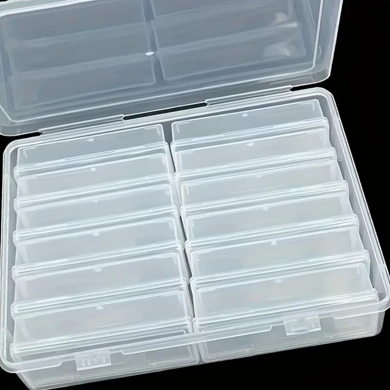 12Pcs Transparent Portable Storage Box, Multifunctional Handicraft Storage Box