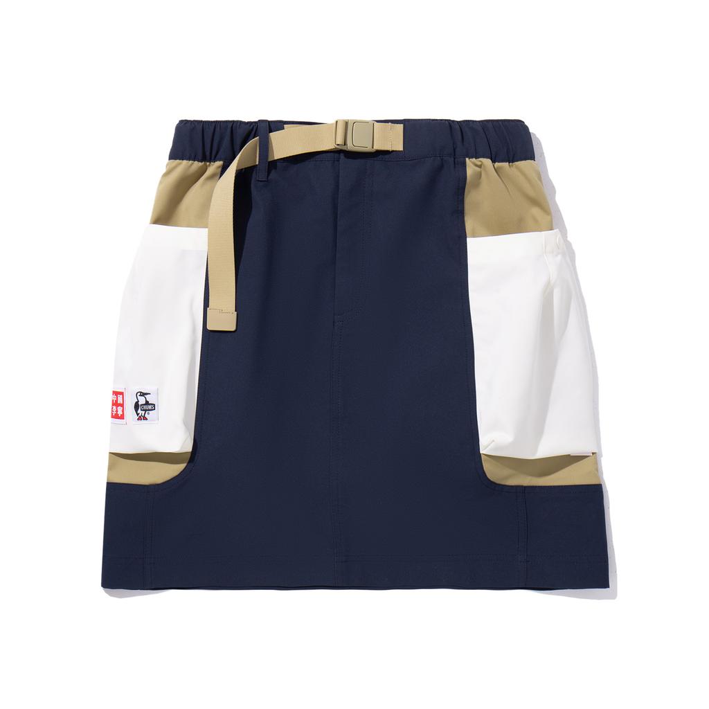 Li Ning X CHUMS Collaboration Series Comfortable Simple Versatile Casual Skirt Women Skirts Algae-Brown Gem-Deep-Blue ASKV208-2
