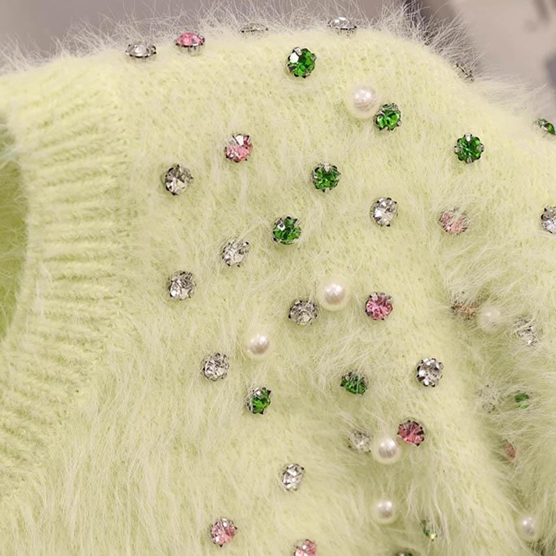 Sweater for Women Autumn Winter Thickened  Warm Knitted Stretchy Long Sleeve Oversize Tops