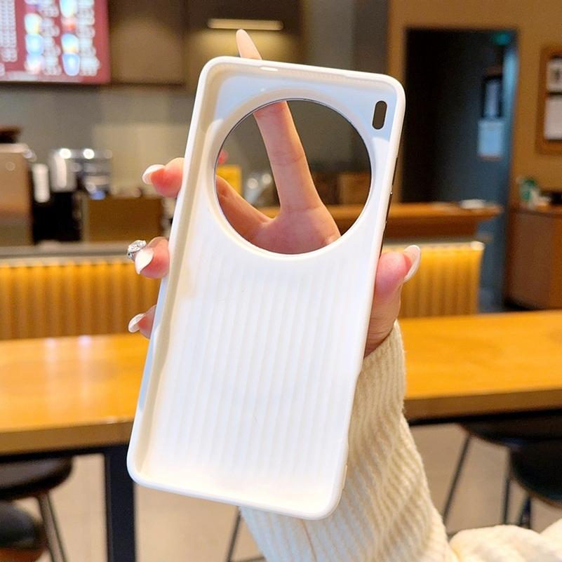 Plain Leather with Magnetic Ring Case For VIVO X300 Pro X300 X200 Ultra X200s X200 Pro Lens Heightening Protects Camera Cover