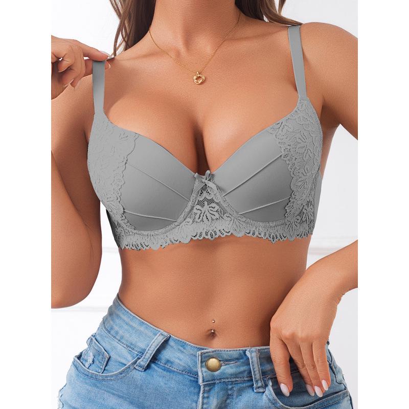 European and American Multicolor Embroidered Lace Bra - Sexy Women's Lingerie