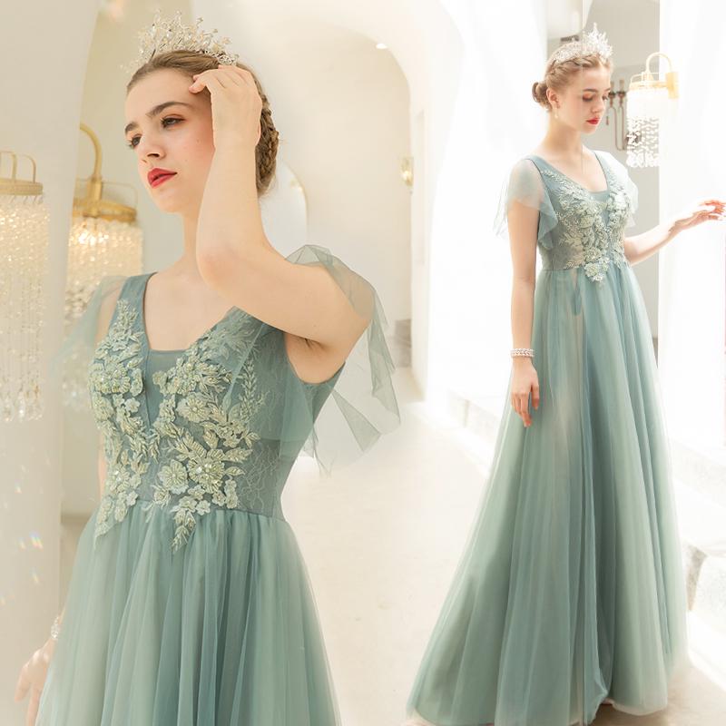 light green wedding dress