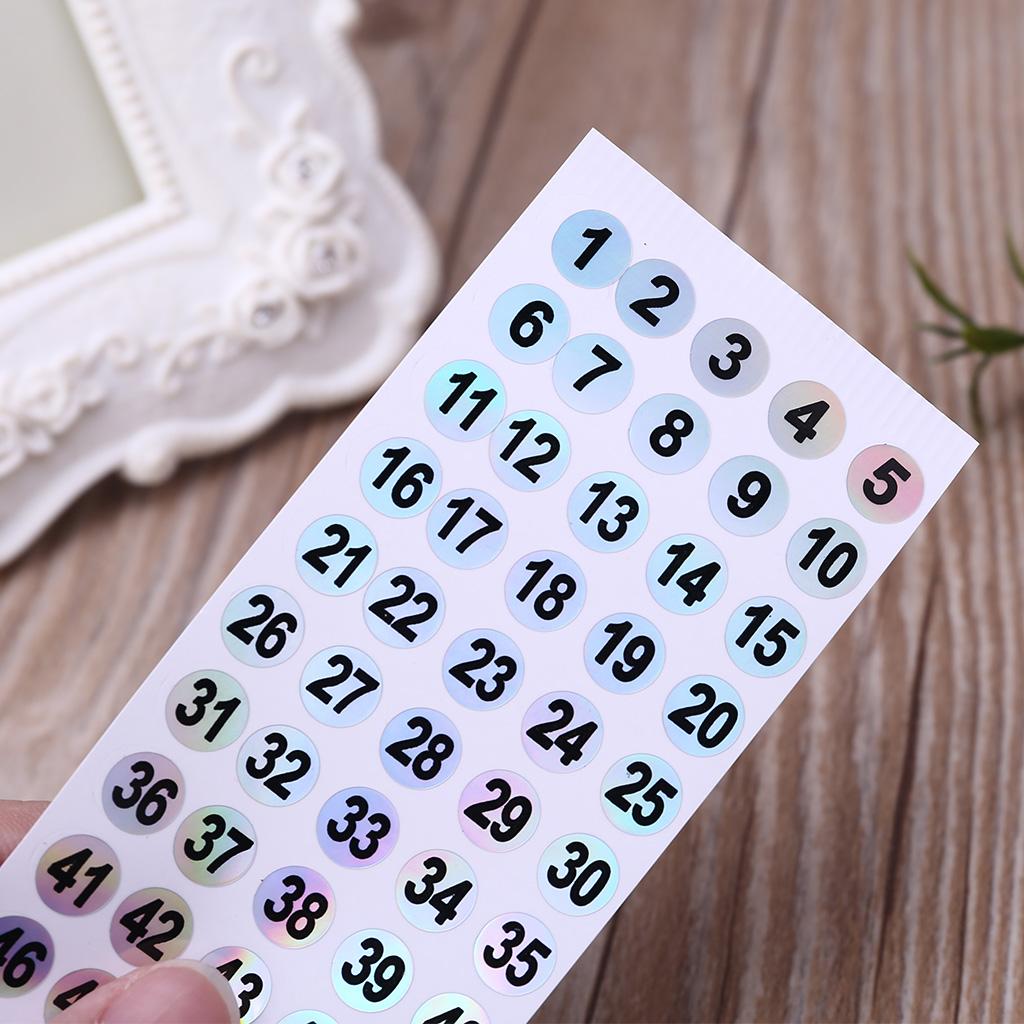 1 to 200 Number Stickers Self-Adhesive Round Number Labels Inventory Stickers Decal for Indoor Outdoor Storage Boxes