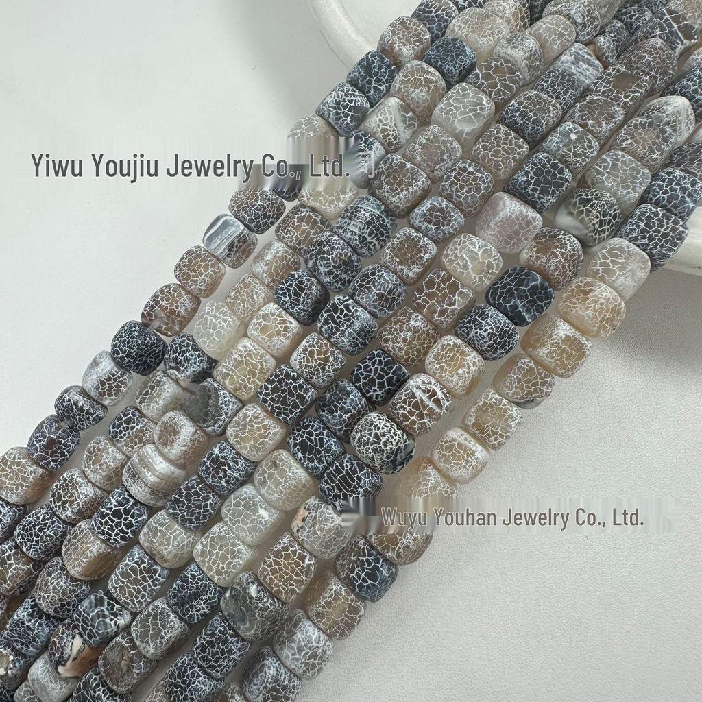 Square Weathered Sugar Cube Stone Beads - DIY Bracelet & Jewelry Accessories