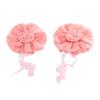 2pcs Fashion Tieback Clip-on Home Decor Tie Holder Rose Flower Window Curtain