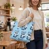 Cute Raccoon Printed Tote Bag Fashion Casual Large Capacity Daily Shopping Shoulder Bag for Women Outdoor Use