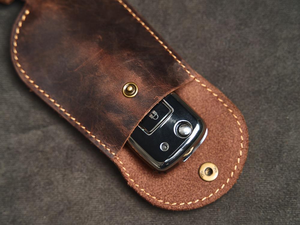 Herren Echtes Leder Haus Auto Schlüsseltasche Vintage Schlüsselanhänger Luxus Rindsleder Münzbörse Damen Reißverschluss Mini Geldbörse Kartenhalter
