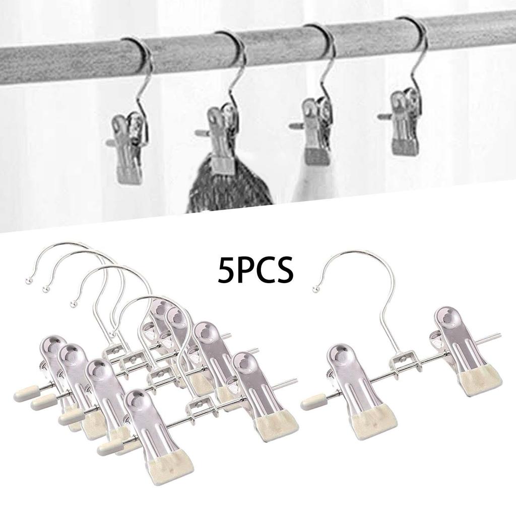 5 Pieces Boot Hangers Clips, Stainless Steel Clothespins, Traceless Clothes Pins Laundry Hooks