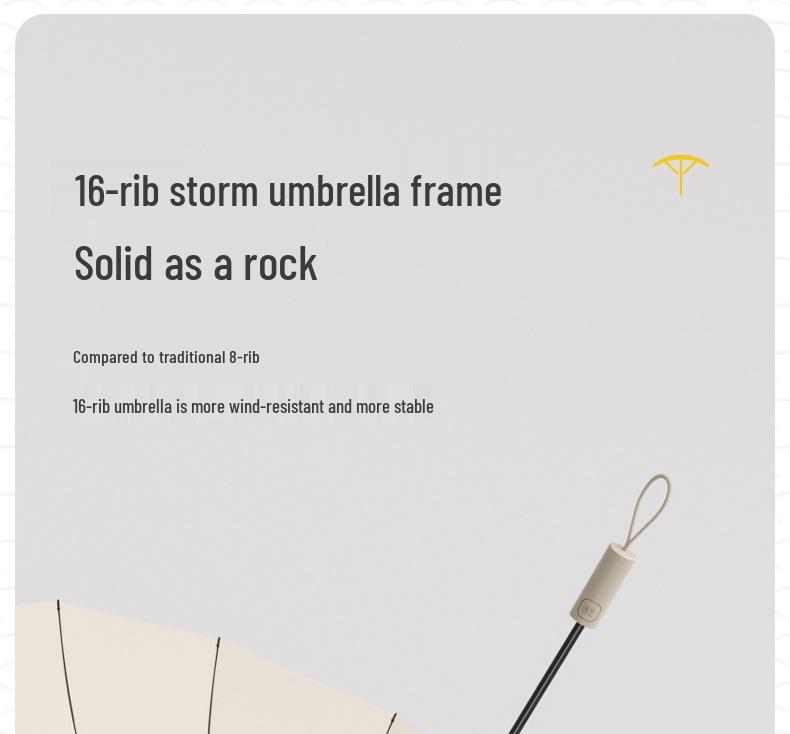 16-Rib Automatic Windproof Double Umbrella for Men, Enlarged, Thickened, Storm Resistant, Foldable, and Large Size