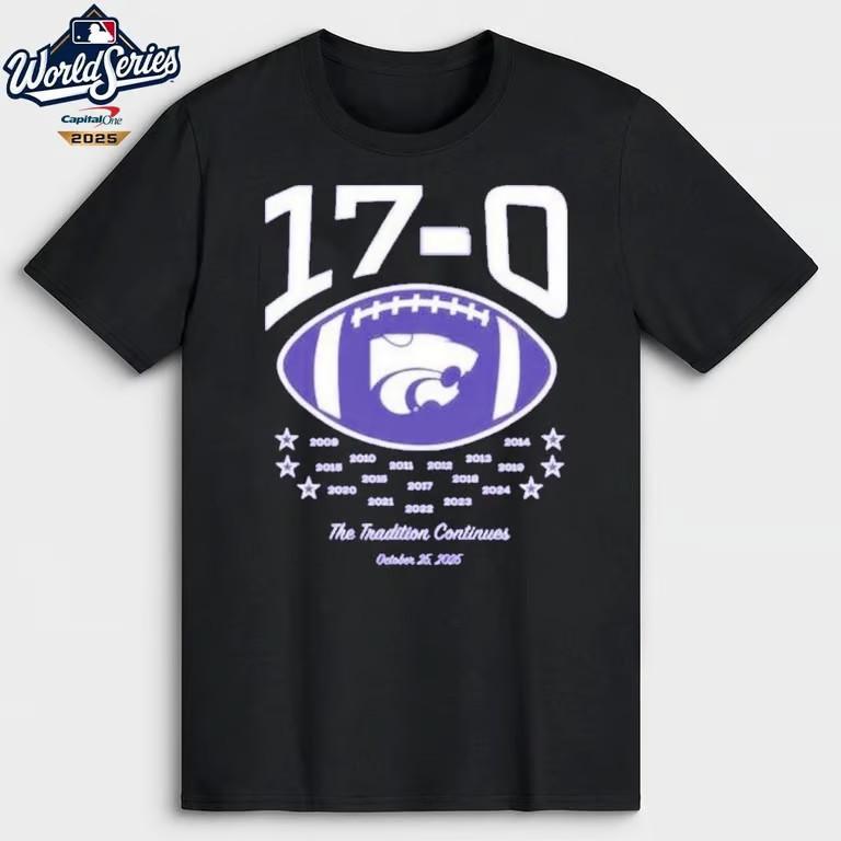 K-State Wildcats 17-0 Jayhawks The Tradition Continues Sunflower T-Shirt Unisex T-Shirt XXXXL