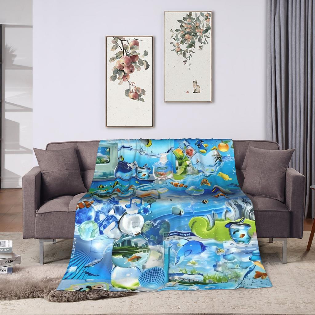 Farbe Frutiger Aero 2yk Decke Picknick Flanell Bettwäsche Überwürfe Für Sofa Bett Warm Weich Design Qualität Tagesdecke Geschenkidee