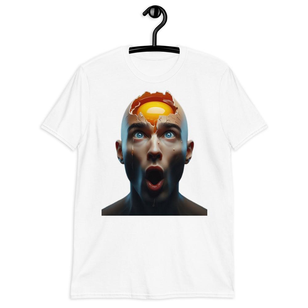 

Man s Head with Egg Graphic Print Unisex T-Shirt | Trendy Tee 4XL