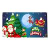 480x210CM Vánoční tapisérie na garážová vrata Santa Elk Sněhulák Tisk Vnitřní Venkovní Prázdniny Závěs na zeď Banner Pozadí Potah dveří Dekorační látka